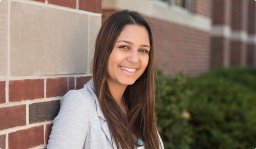 Student smiling