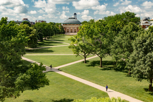 photo of main quad on campus