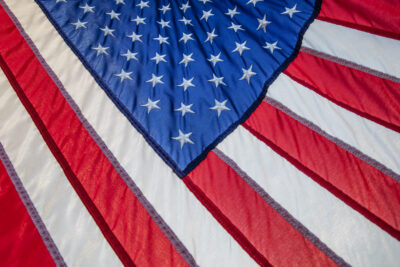 Close up of American flag