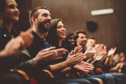 Smiling audience