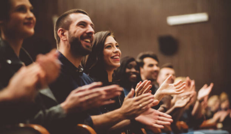 Smiling audience