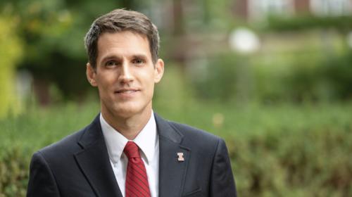 headshot of Ben Lough standing on Illinois campus