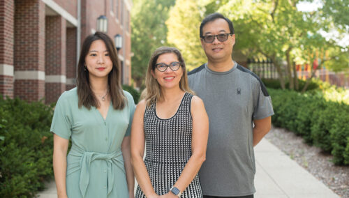 (L to R): Xiayu Summer Chen, Flavia Cristina Drumond Andrade, and Kang Sun