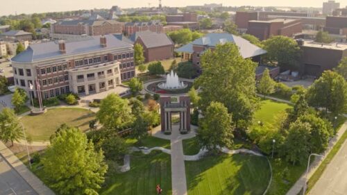 image of Hallene Gateway on U of I campus