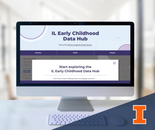 Early Childhood Data Hub website shown on computer screen